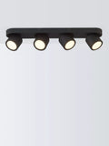 John Lewis Wilson 4 spotlight ceiling bar in black, UK version