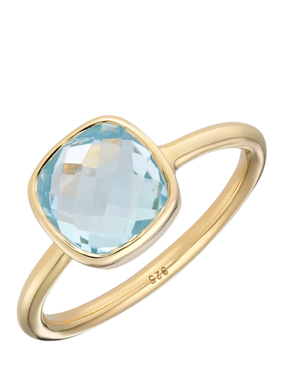 John Lewis Auree Mondello Blue Topaz Cocktail Ring Gold- Buy online at McGrocer