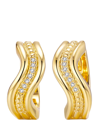 John Lewis DPT Antwerp Flowing Band Huggie Earrings- Buy online at McGrocer