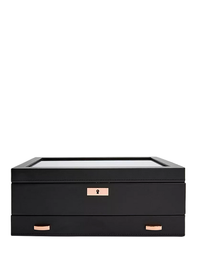 John Lewis WOLF Axis Vegan Leather 10 Piece Watch Box, Copper- Buy online at McGrocer