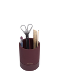 Stackers Garnet pen pot faux leather desk organiser, imported from the UK
