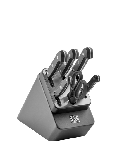 John Lewis ZWILLING Gourmet 6-Piece Knife Block Set with Sharpener, Anthracite- Buy online at McGrocer