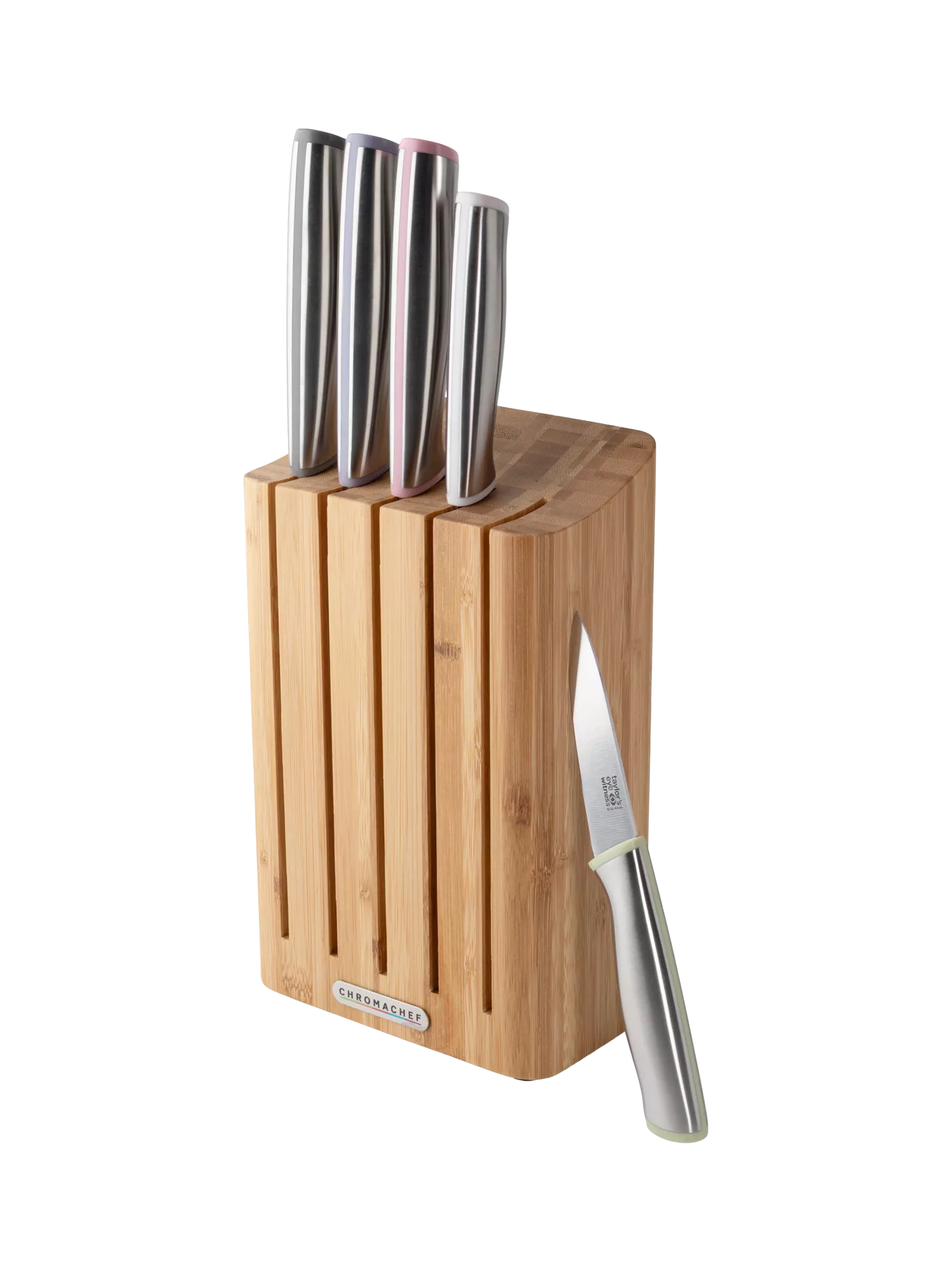 Taylor's Eye Witness Chromachef 5-piece knife block set (British brand)