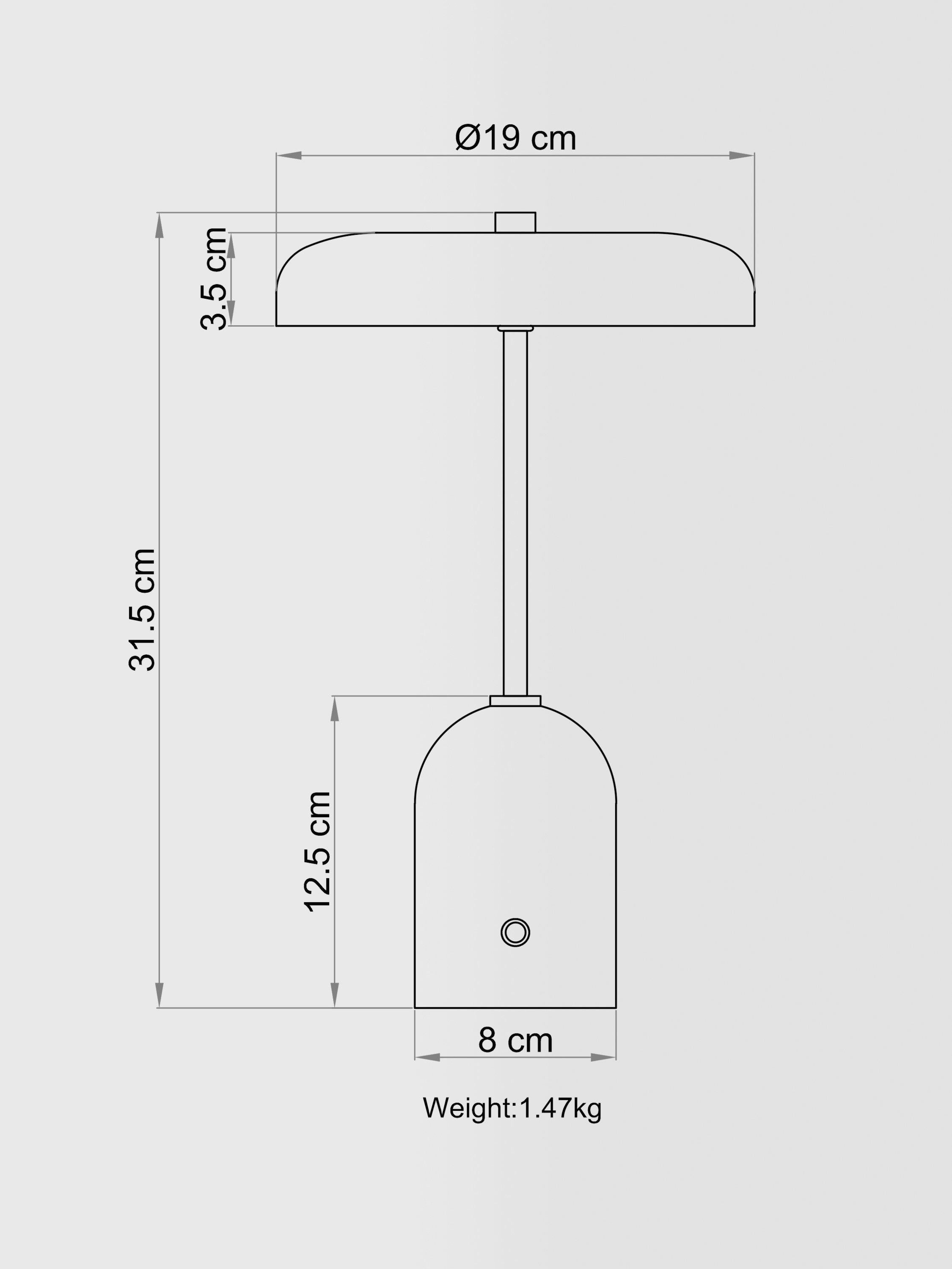 John Lewis Arden marble base rechargeable LED table lamp, UK version