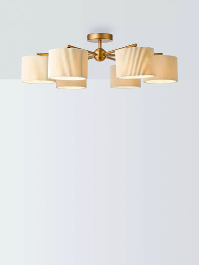 John Lewis John Lewis Rosso 6 Arm Semi Flush Ceiling Light, Antique Brass- Buy online at McGrocer