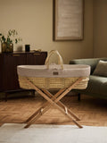 The Little Green Sheep Muslin Moses Basket
