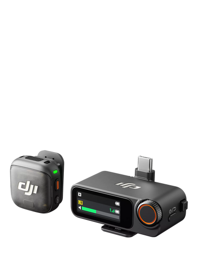 John Lewis DJI Mic 3 Wireless Microphone (1 TX & 1 RX) Black- Buy online at McGrocer