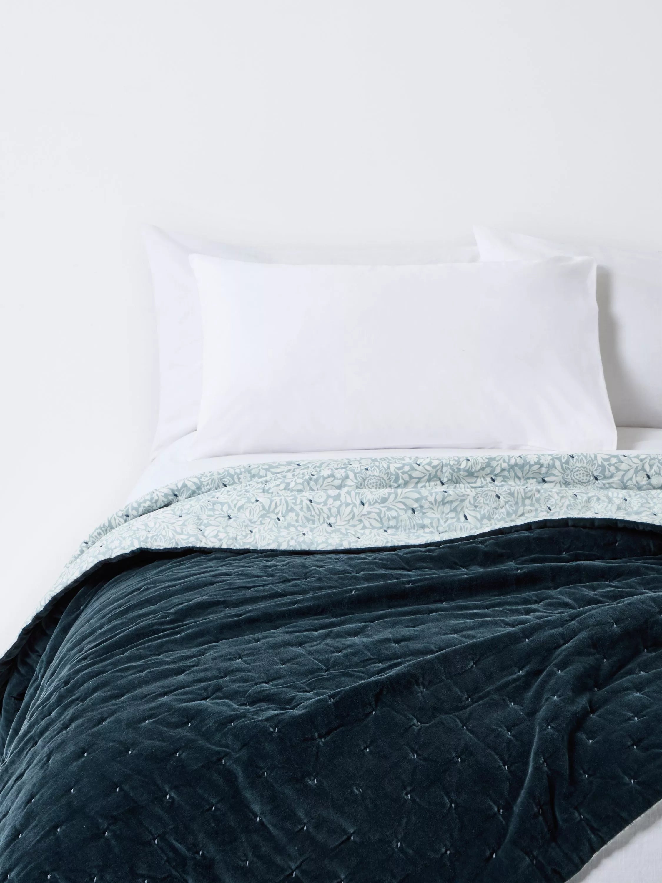 John Lewis Hidcote Cotton Velvet Quilt King Size