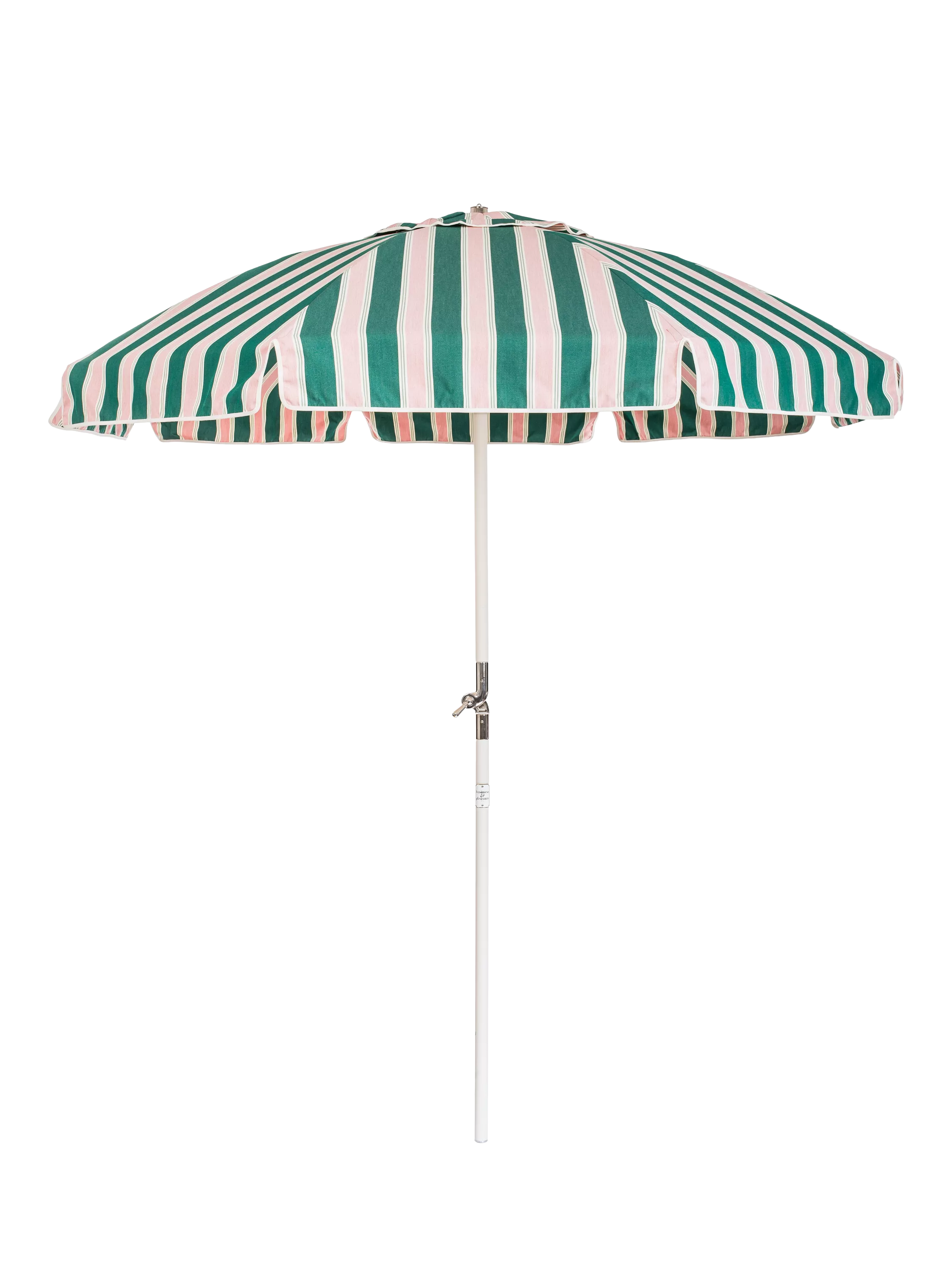 Business & Pleasure Co. striped garden parasol Bistro Green 2m, imported from the UK