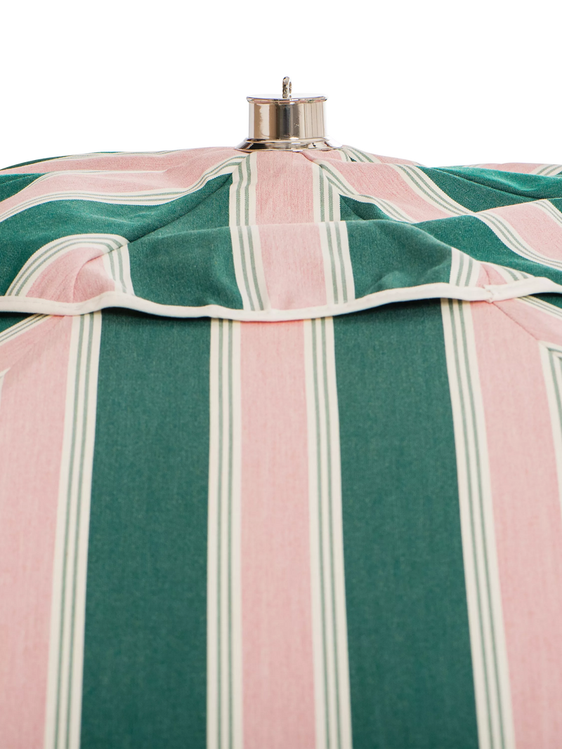 Business & Pleasure Co. striped garden parasol Bistro Green 2m, imported from the UK