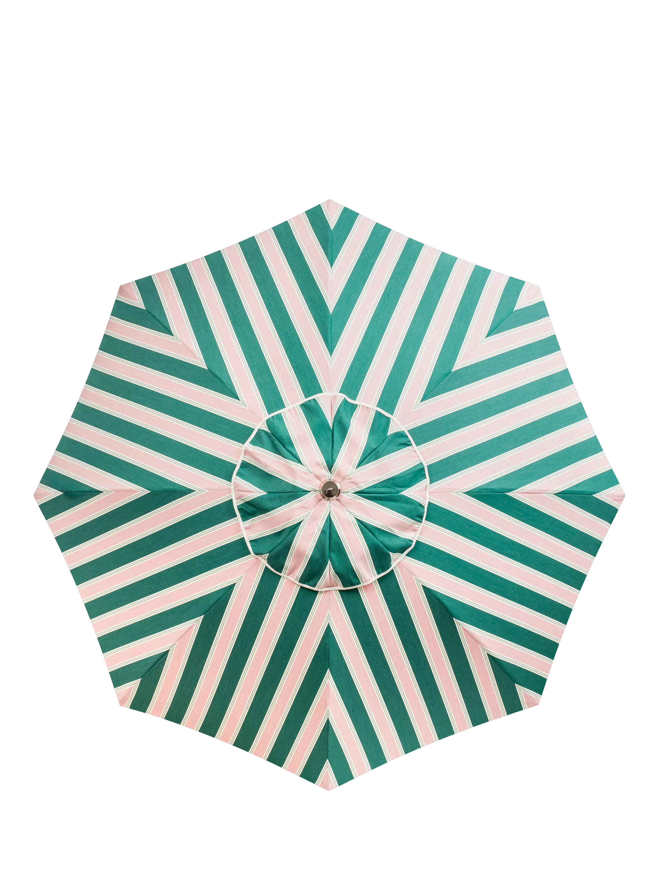Business & Pleasure Co. striped garden parasol Bistro Green 2m, imported from the UK