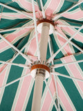 Business & Pleasure Co. striped garden parasol Bistro Green 2m, imported from the UK
