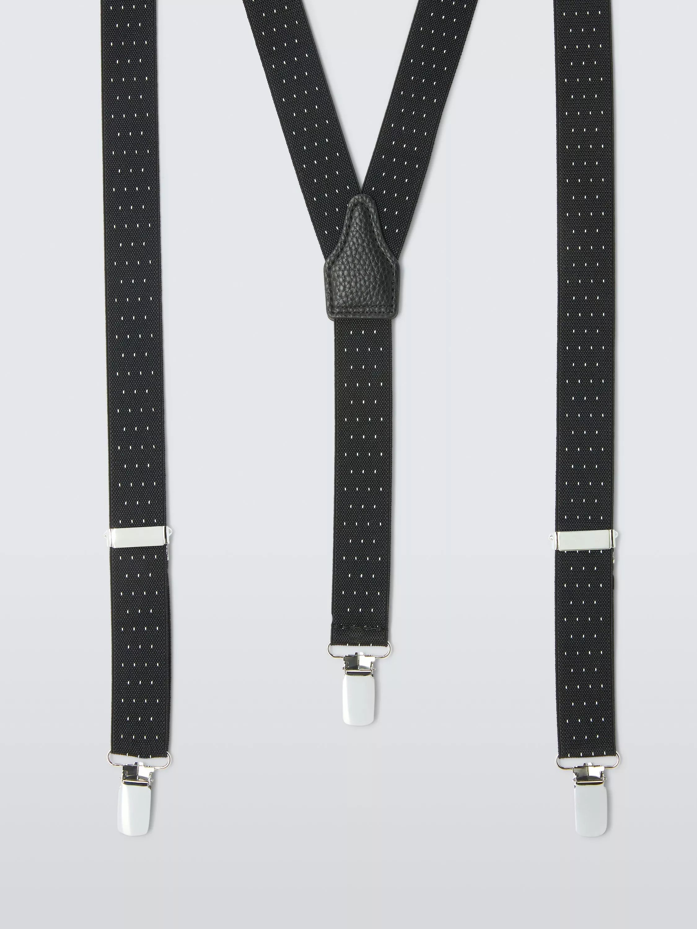 John Lewis spot pattern narrow braces black - British product
