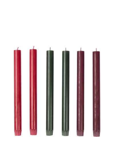 John Lewis The Conran Shop Wick Wax Candles Bolds Pack of 6 25cm- Buy online at McGrocer