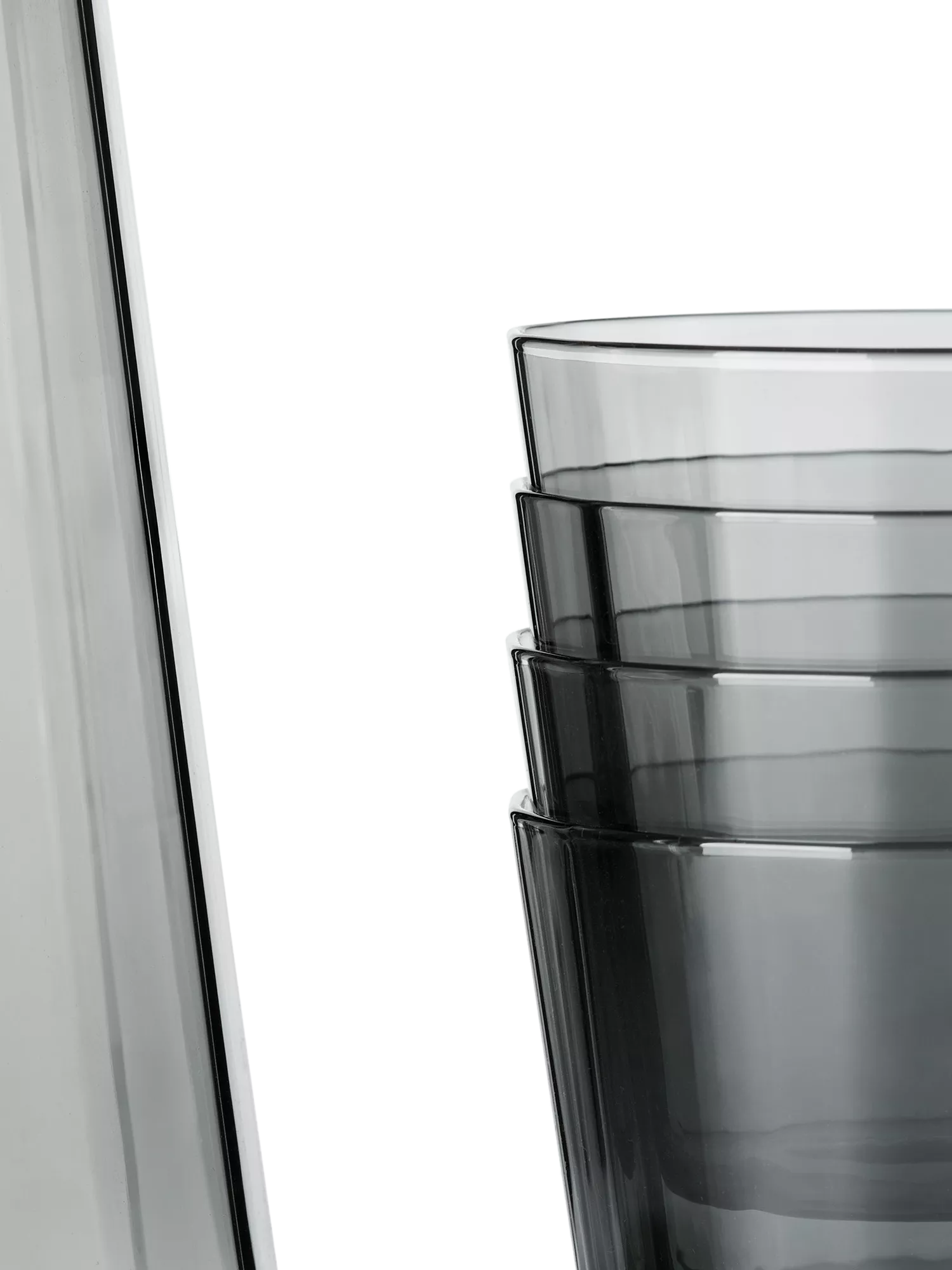 Conran Shop Fade glass carafe and 4 tumblers smoke, imported from the UK