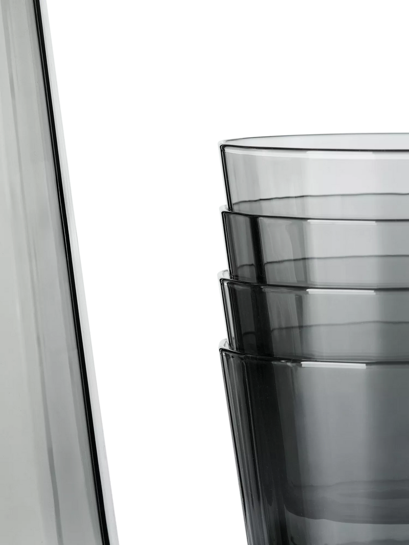 Conran Shop Fade glass carafe and 4 tumblers smoke, imported from the UK