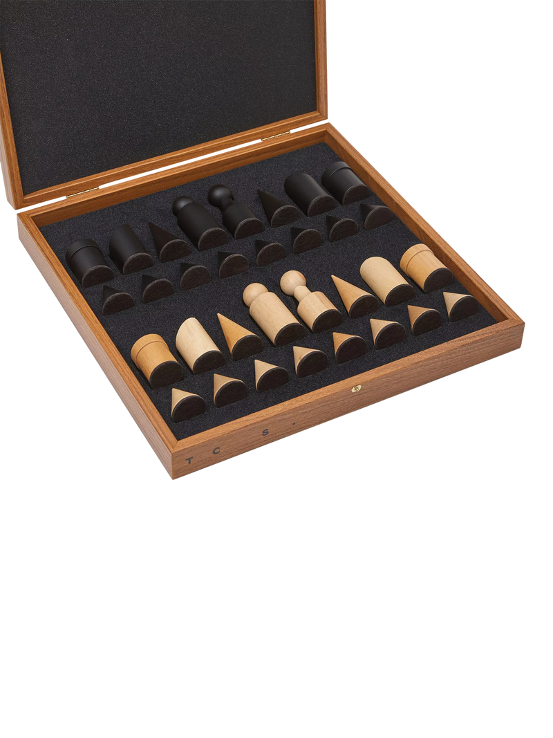 Conran Shop Milos wooden chess set black white - British product