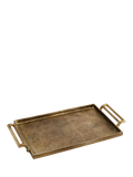 Pottery Barn Rustic Small Rectangular Tray, Gold