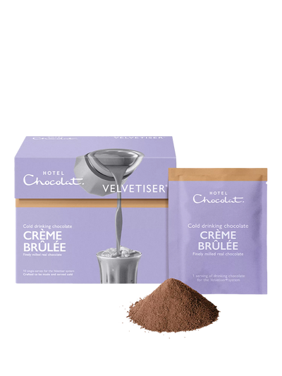 John Lewis Hotel Chocolat Crème Brûlée Cold Drinking Chocolate Sachets, 300g- Buy online at McGrocer
