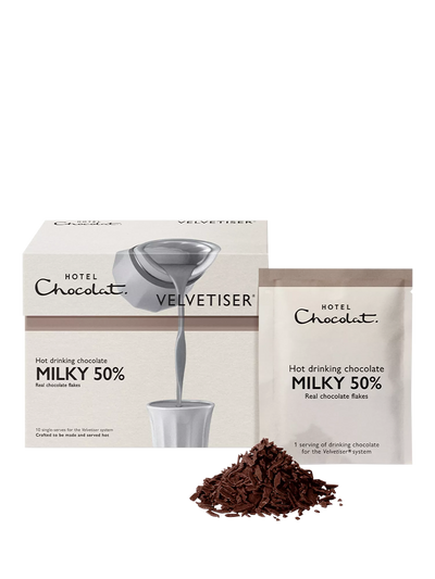 John Lewis Hotel Chocolat Milky 50% Hot Chocolate Sachets 310g- Buy online at McGrocer