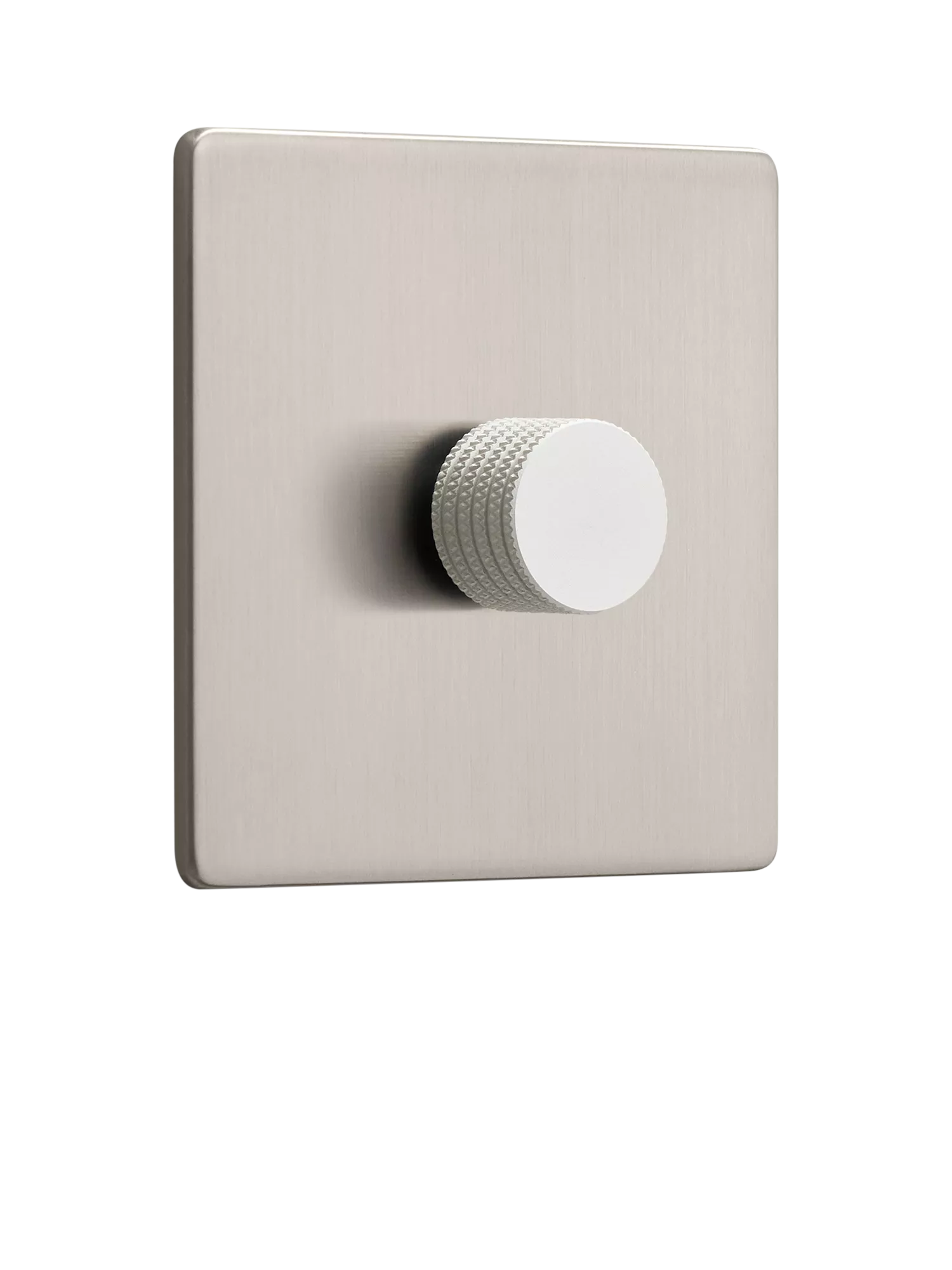 Dowsing & Reynolds brushed silver single dimmer switch, UK version