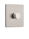 Dowsing & Reynolds brushed silver single dimmer switch, UK version