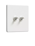 Dowsing & Reynolds Soft White Double Toggle Switch