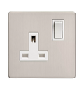 Dowsing & Reynolds soft silver single plug socket, UK version