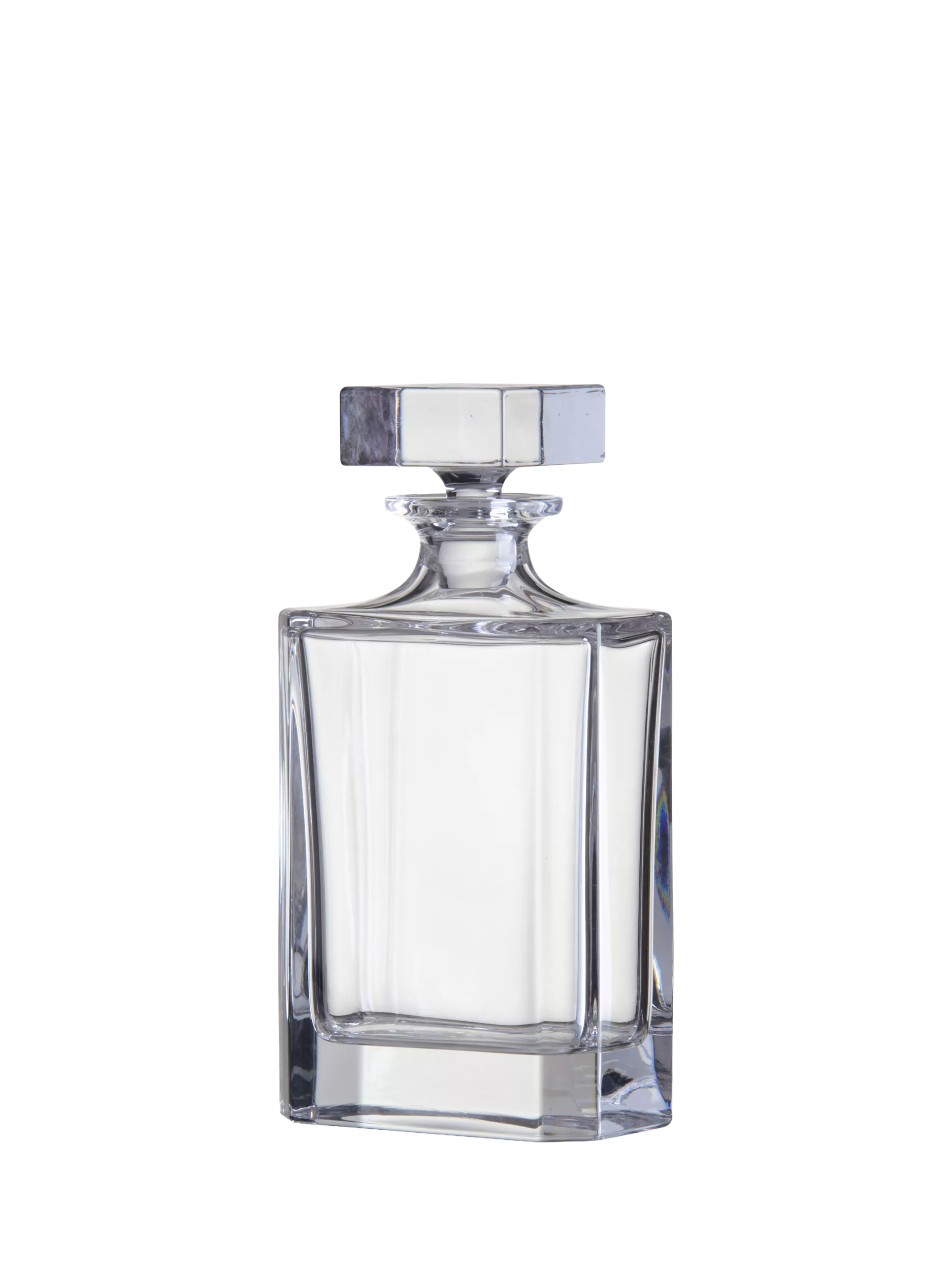 Crystalite Bohemia rectangular crystal glass decanter 700ml - British product