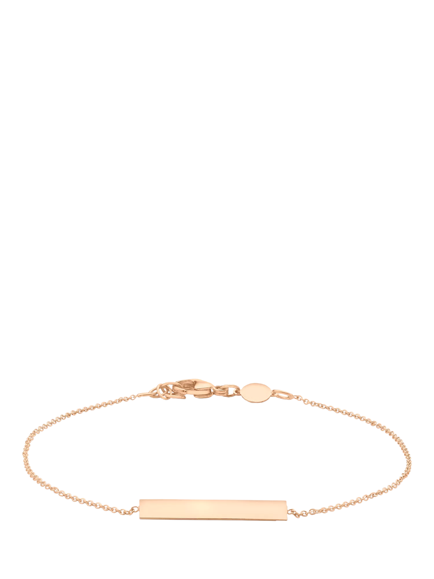 IBB 9ct rose gold horizontal bar bracelet (British brand)