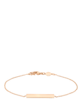 IBB 9ct rose gold horizontal bar bracelet (British brand)