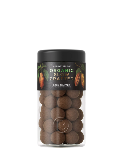 selfridges Lakrids by Bülow Slow Crafted Dark Truffle Chocolate Coated Liquorice 265g- Buy online at McGrocer
