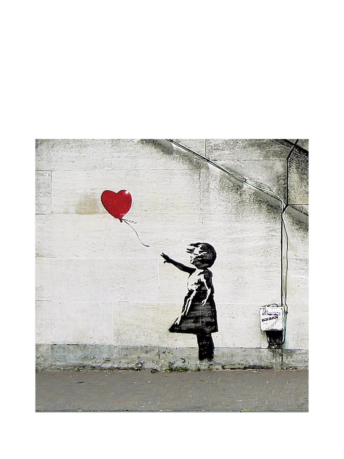 Woodmansterne Banksy Girl with Heart Balloon greetings card - British product