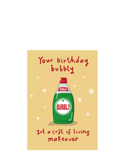 John Lewis Running With Scissors Washing Up Liquid Bottle Birthday Card- Buy online at McGrocer
