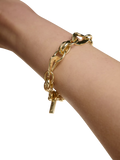TUTTI flat waved chain bracelet in gold, UK version