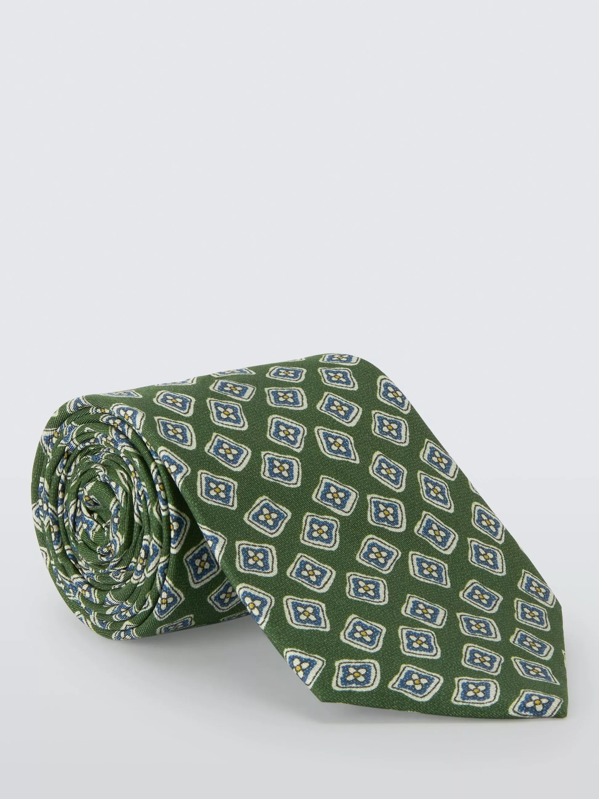 John Lewis Bold Floral Pattern Silk Tie 148cm