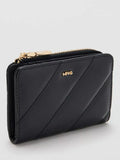Mango diagonal quilted purse black small, imported from the UK