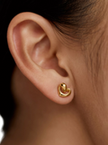 Monica Vinader gold infinity heart stud earrings, UK version