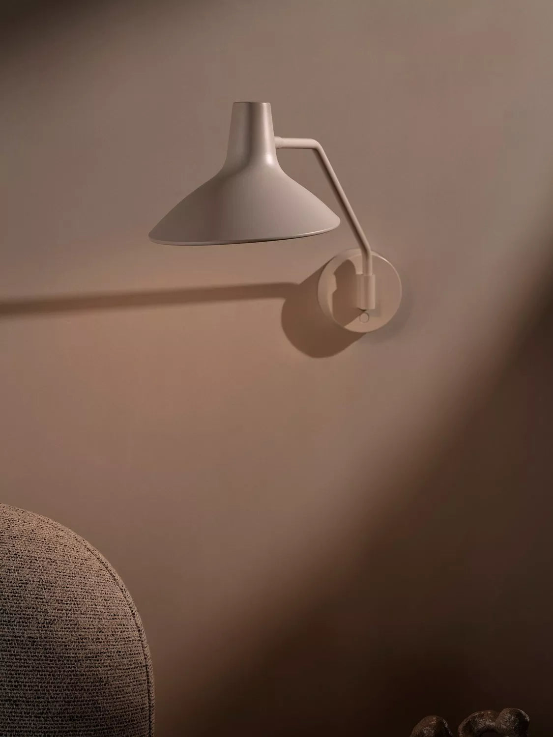 Nordlux Darci Long Wall Light Sand, imported from the UK