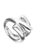 UNOde50 Intertwine Spiral Ring silver, imported from the UK