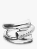 UNOde50 Intertwine Spiral Ring silver, imported from the UK