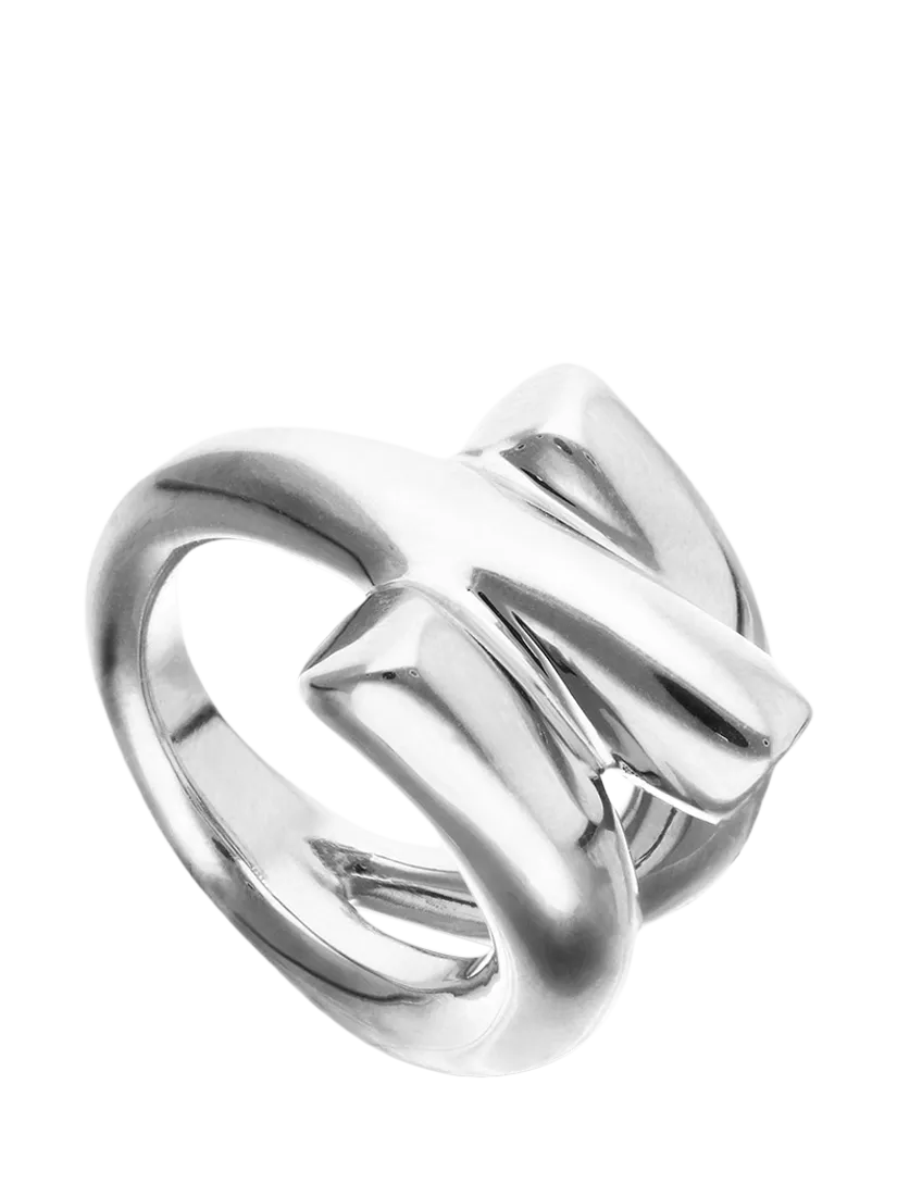 UNOde50 Intertwine Spiral Ring Silver Ring 16cm