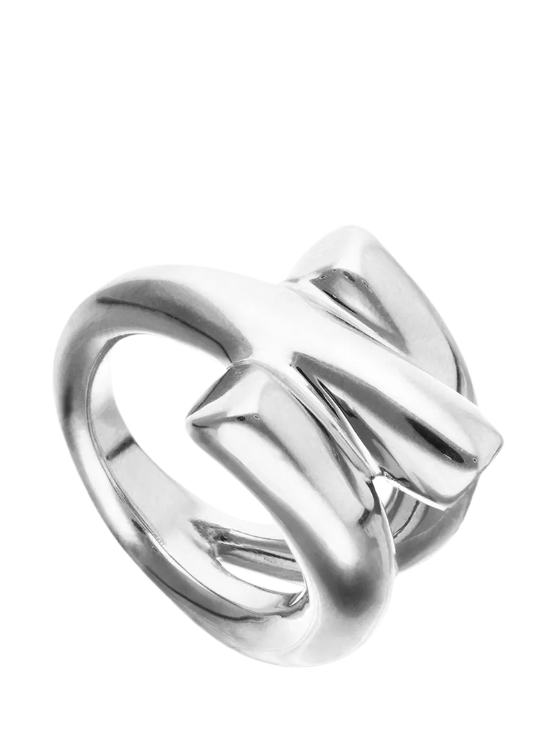 UNOde50 Intertwine Spiral Ring Silver Ring 16cm