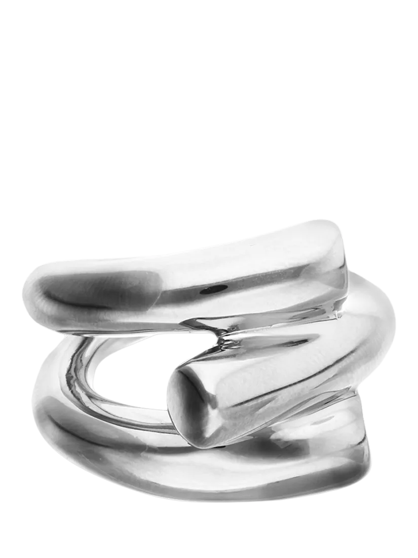 UNOde50 Intertwine Spiral Ring Silver Ring 16cm