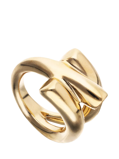 John Lewis UNOde50 Intertwine Spiral Ring, Gold- Buy online at McGrocer