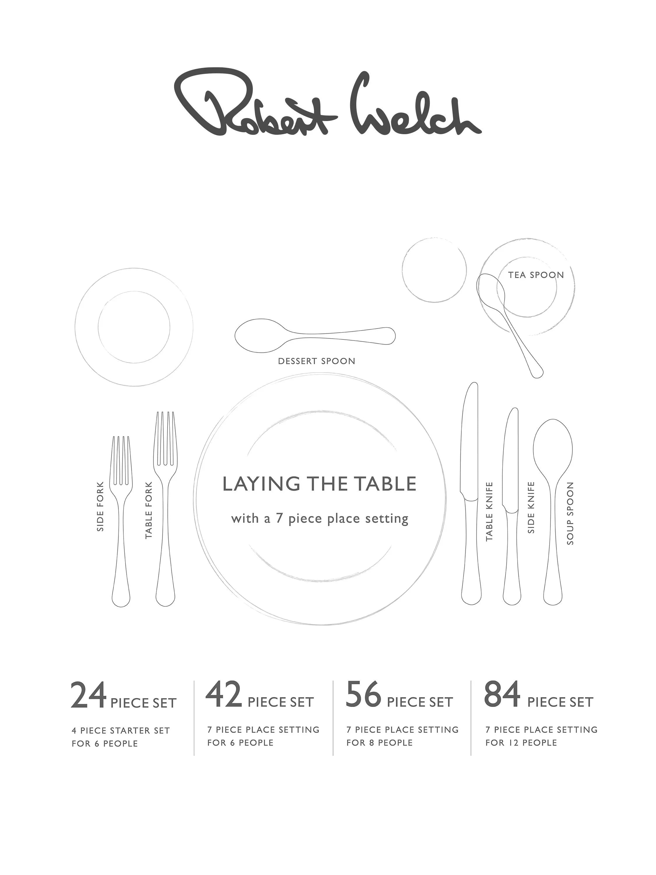 Robert Welch dessert spoons set of 4, imported from the UK