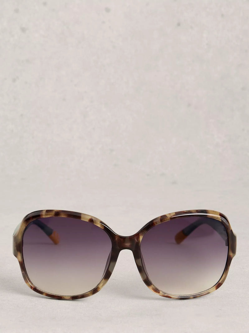 White Stuff curved frame sunglasses Havana Purple Gradient, UK version