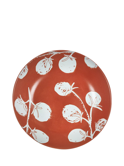 John Lewis PurerHome x Eden Project Tomatoes Stoneware Pasta Bowl, Red, 22cm- Buy online at McGrocer