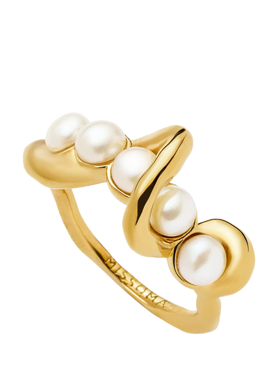 John Lewis Missoma Molten Pearl Statement Ring Gold- Buy online at McGrocer