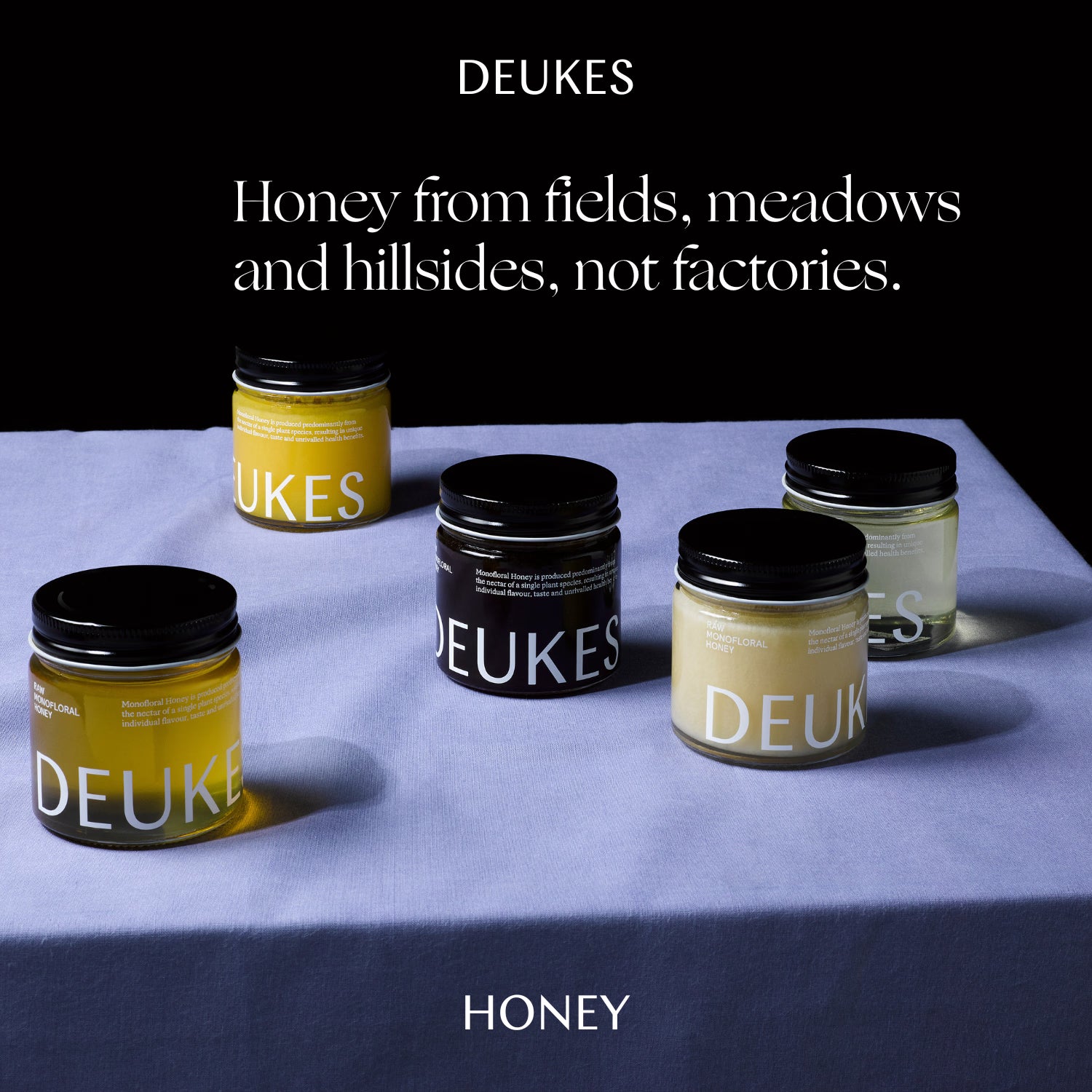 Deukes raw monofloral sunflower honey 250g (British brand)